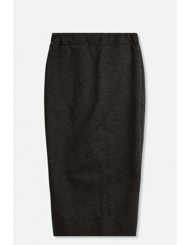 VULIN SPLIT BACK SKIRT IN ITALIAN PONTE KNIT STRETCH CHARCOAL GREY Jusqu'à 80% De Réduction