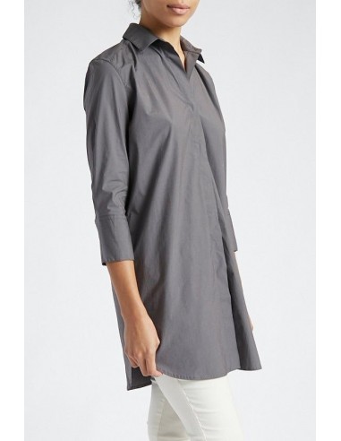 SARLA LONG BUTTON DOWN SHIRT IN ITALIAN  POPLIN Venez acheter