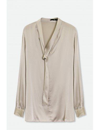 SEVERINA TIE BLOUSE IN SILK GEORGETTE soldes