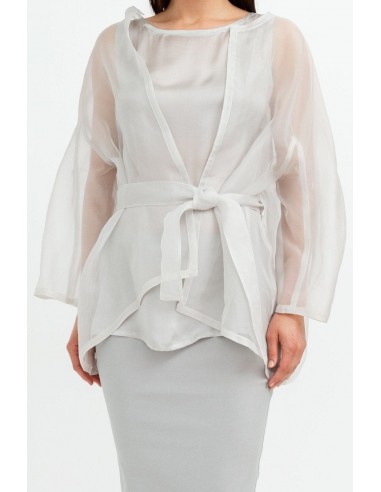 NIKKI COCOON BACK JACKET IN SILK ORGANZA pas cher