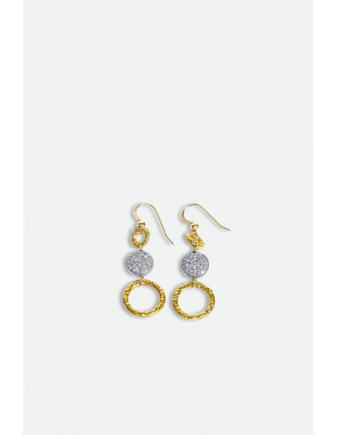 REGINA DIAMOND TWO TONE DISC EARRINGS Toutes les collections ici