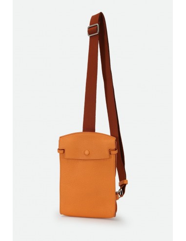 MONZA ITALIAN LEATHER CROSSBODY ORANGE la livraison gratuite