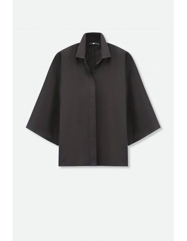 REMI KIMONO SLEEVE SHIRT IN ITALIAN COTTON STRETCH Dans la société mordern