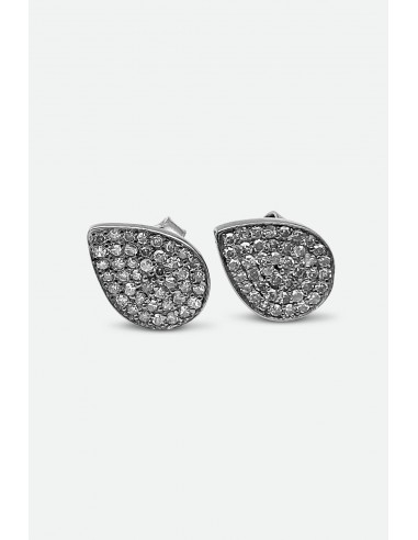 Sterling Silver Diamond Teardrop Studs de votre