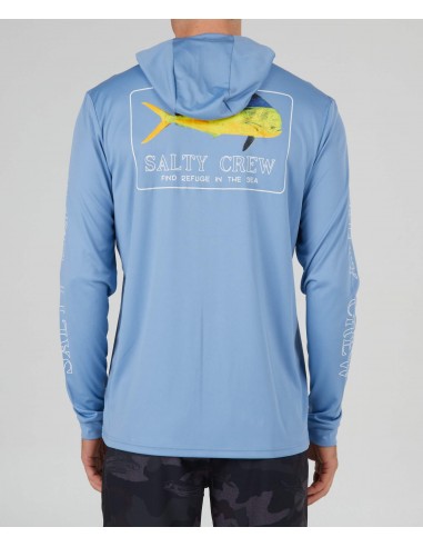 Golden Mahi Hood Sunshirt - Marine Blue UPF 50+ acheter