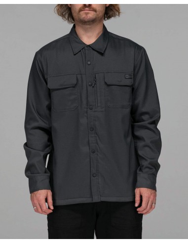 Fathom L/S Tech Shacket - Charcoal les ligaments