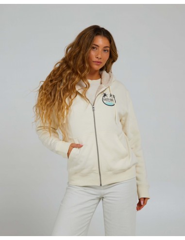 Shades Sherpa Zip Hoody - Bone offre 