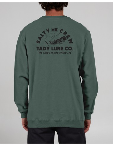 Tady Vintage Crew Fleece - Pigment Moss brillant des détails fins