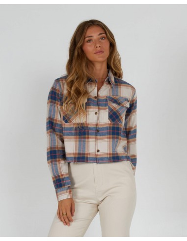 Stay Golden Crop Flannel - Natural livraison gratuite