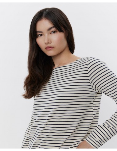 STEPHIESW T-SHIRT LONG SLEEVE - Navy Striped le concept de la Pate a emporter 