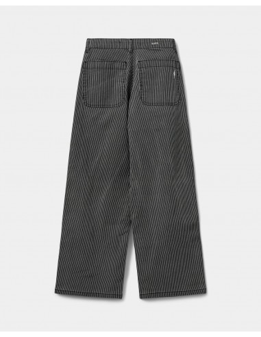 GITTESY TROUSERS - Black thin stripe ou a consommer sur place