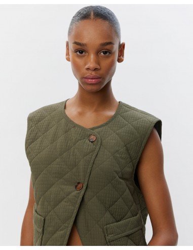 OLGASW VEST - Dark green en stock