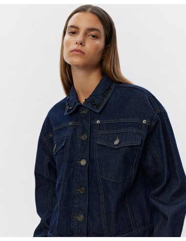 THOMASW JACKET - Dark denim blue ou a consommer sur place