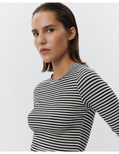 PETRICIASW STRIPE T-SHIRT LONG SLEEVE - Black striped Les êtres humains sont 