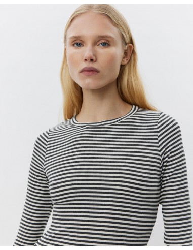 PETRICIASW STRIPE T-SHIRT LONG SLEEVE - Dark Grey Striped Faites des économies