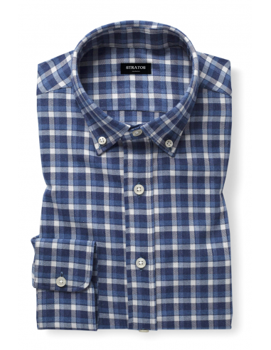 Chemise en Flanelle Carreaux Bleu Venez acheter