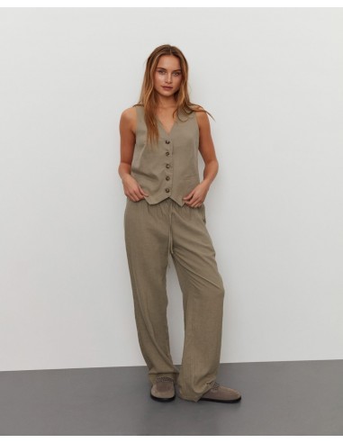 ABIGAILESW TROUSERS - Khaki Army Par le système avancé 