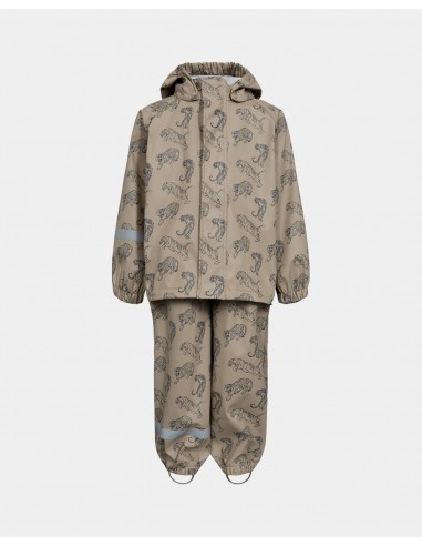 SimonSK Rain Suit - Taupe brillant des détails fins