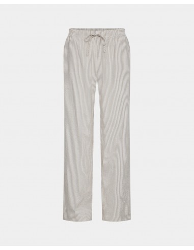 ABIGAILESW TROUSERS - Light Brown Striped de France