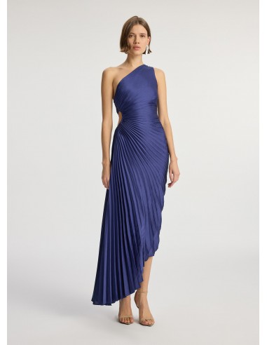 Delfina Satin Pleated Dress Comparez et commandez 