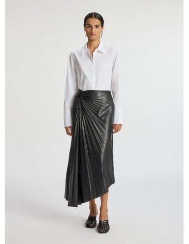 Tracy Smooth Vegan Leather Skirt Pour