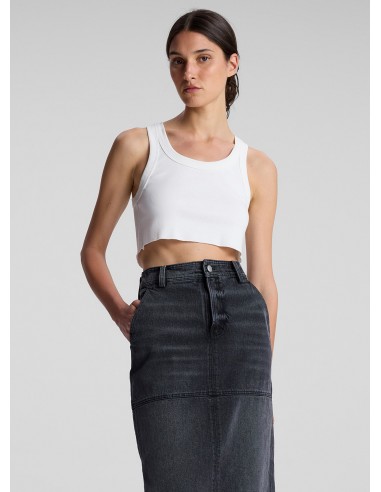 Halsey Cropped Cotton Rib Tank hantent personnes