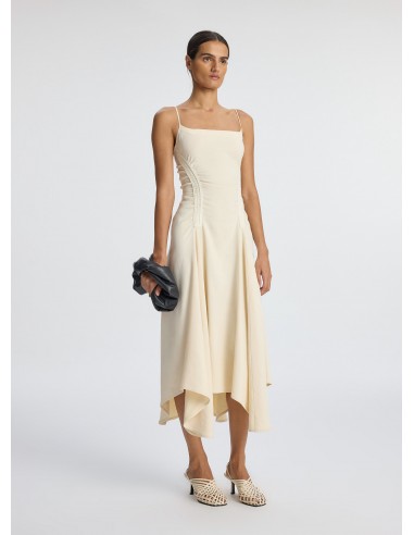 Silvia Stretch Linen Midi Dress pas chere