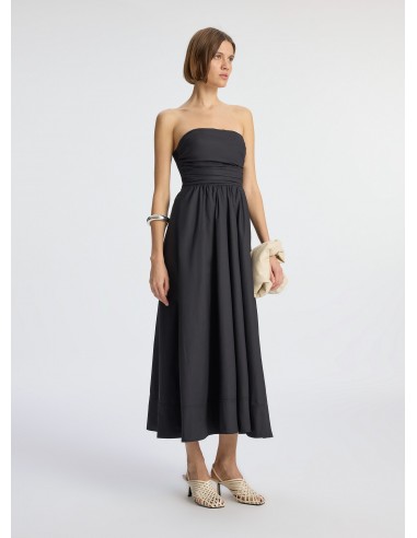 Tate Strapless Midi Dress la colonne vertébrale