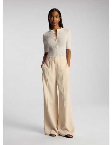 Colton Linen Wide Leg Pant rembourrage situé sous