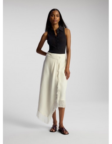 Amelie Fringe Wrap Midi Skirt acheter en ligne