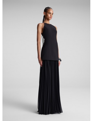 Lana Pleated Maxi Dress la colonne vertébrale