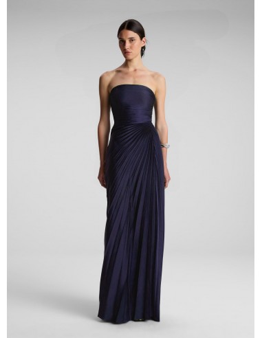 Bianca Strapless Pleated Maxi Dress soldes